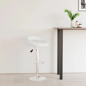 vidaXL Banco de bar couro artificial branco