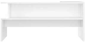 Mesa de centro 90x55x42,5 cm derivados madeira branco brilhante