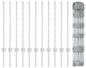 Postes de Cerca vidaXL 11 pcs U-Channel 80 cm Aço Galvanizado