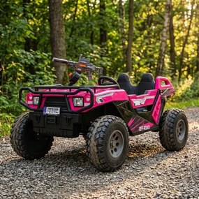 Buggy elétrico para Crianças 3 a 9 anos 24V, 2 lugares Rodas de espuma EVA, PROSPECTOR 4x4 STRONG Rosa