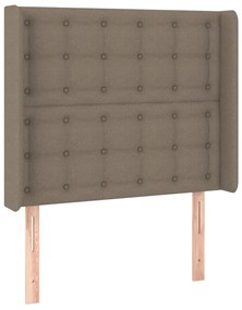 Cama box spring + colchão/LED 80x200cm tecido cinza-acastanhado