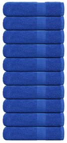 vidaXL Toalhas de mãos 10 pcs 50x100 cm 360 gsm 100% algodão azul