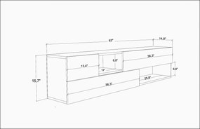Móvel TV Morton – Branco – 160x37,7x40 cm