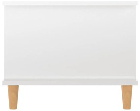 Mesa de centro 90x50x40 cm madeira processada branco brilhante