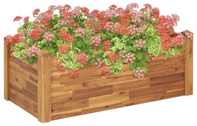 vidaXL Floreira de jardim 110x60x44 cm madeira de acácia maciça