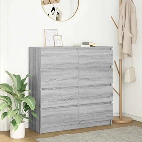 vidaXL Aparador 100x35x99 cm derivados de madeira cinzento sonoma