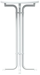 Mesa de jantar Ø60x110 cm derivados de madeira e aço branco