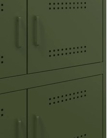 Aparador 68x39x79 cm aço verde azeitona
