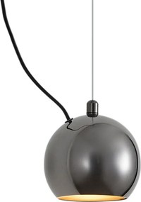 Candeeiro Suspenso de Design Cromado Escuro para Sistema de Calha Monofásico - Slimline Sara