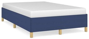 vidaXL Estrutura de cama sem colchão 120x190 cm tecido azul