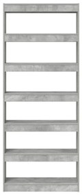 Armário/Divisor de Ambiente Cinza Betão 80x30x198 cm