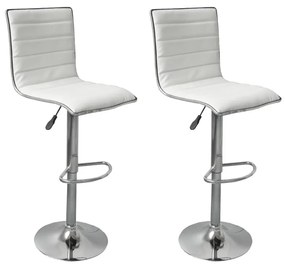 vidaXL Bancos de bar 2 pcs couro artificial branco