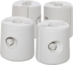 Outsunny Conjunto 4 Suportes Tendas Enchíveis Água 9kg Fixação Estável Resistente Ø22 24x25cm Branco | Aosom Portugal