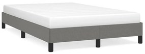 vidaXL Estrutura de cama sem colchão cinza escuro 120x190 cm tecido