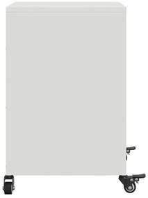 Mesas de cabeceira 2 pcs 36x39x59 cm aço branco