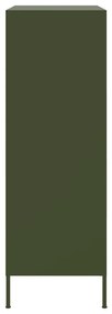 Aparador alto 68x39x113 cm aço verde azeitona