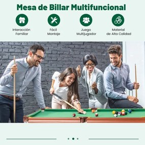 Conjunto de mesa de bilhar dobrável portátil com pernas dobráveis Niveladores de pés ajustáveis Cantos protegidos a couro 2 bolas de giz