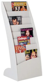 Expositor Mural para Brochuras e Revistas Preto 443x1083x350mm