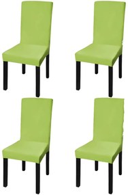 vidaXL Capa extensível para cadeiras 4 pcs verde