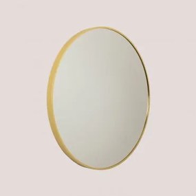 Espelho de parede redondo de Metal Siloh Gold Ø81 cm - Sklum