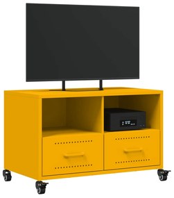 Móvel de TV 68x39x43,5 cm aço laminado a frio amarelo mostarda