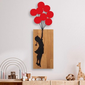 Acessório Decorativo de Parede Ma-368 – Nogueira e Preto – 70 x 62 cm