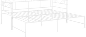 Estrutura sofá-cama de puxar 90x200 cm metal branco