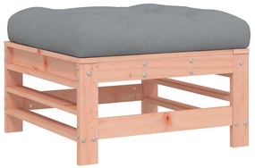 8 pcs conj. lounge jardim c/ almofadões madeira douglas maciça