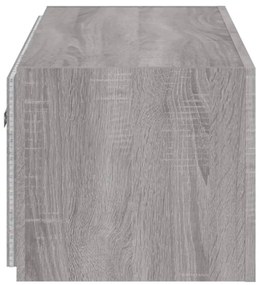 Móvel de parede p/ TV c/ luzes LED 80x35x31 cm cinzento sonoma