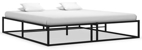 Estrutura de cama 180x200 cm metal preto