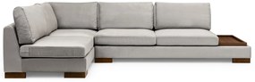 Sofá de Canto Tulip - Cinza Claro - 193 cm x 313 cm x 97 cm x 80 cm