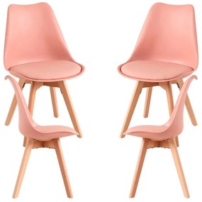 Pack 4 Cadeiras Synk Basic - Rosa de avelã