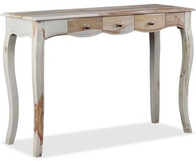 Mesa consola c/ 3 gavetas 110x40x76 cm madeira acácia maciça
