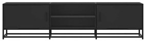 Móvel para TV 160x35x41 cm derivados de madeira/metal preto