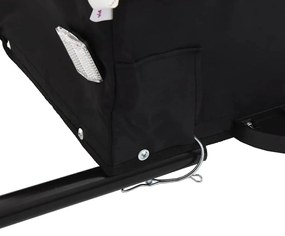 Reboque para bicicleta 45 kg ferro preto