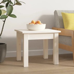 vidaXL Mesa de centro 35x35x30 cm pinho maciço branco