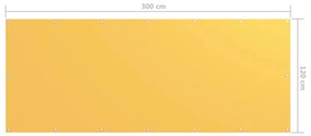 Tela de varanda 120x300 cm tecido Oxford amarelo