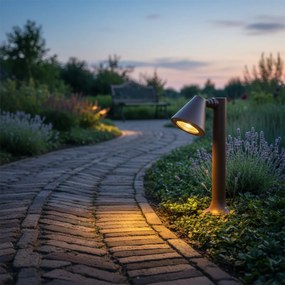 Candeeiro de exterior moderno castanho enferrujado 30 cm IP44 ajustável - Ciara