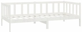 Sofá-cama com gavetas 90x200 cm pinho maciço branco