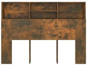 Armário de cabeceira 140x19x103,5 cm cor carvalho fumado