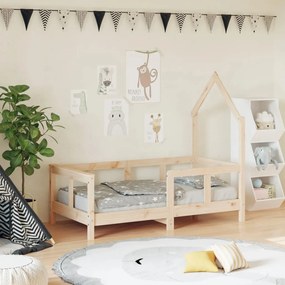 834555 vidaXL Estrutura de cama infantil 70x140 cm pinho maciço