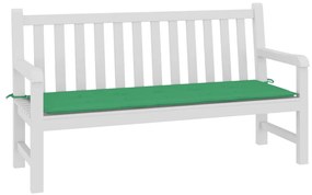 Almofadão p/ banco de jardim 150x50x3 cm tecido oxford verde