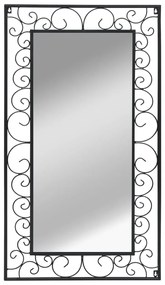 Espelho de parede retangular 60x110 cm preto