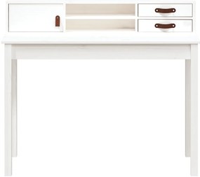 Secretária 110x50x93 cm madeira de pinho maciça branco