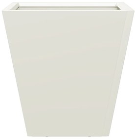 Vaso/floreira de jardim 2 pcs 30x30x30 cm aço branco