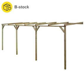Pérgola inclinada c/ defeito 2x6x2,2 m pinho maciço impregnado