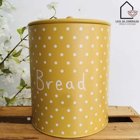 Caixa Bread | Metal Amarelo | 22x22x28CM