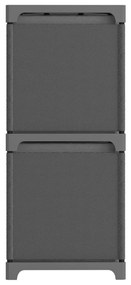 Unidade prateleira 5 cubos c/ caixas 103x30x72,5cm tecido cinza
