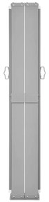 Toldo lateral retrátil para pátio 140x1200 cm preto