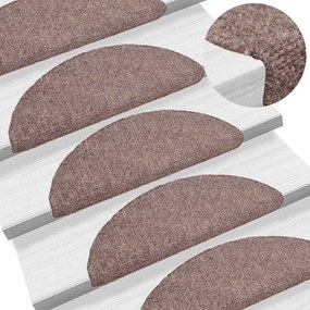Tapetes de escada adesivos 30 pcs 56x17x3 cm creme